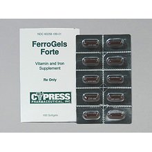 Ferrogels Forte Gelcaps 100 Unit Dose By Cypress Pharma 