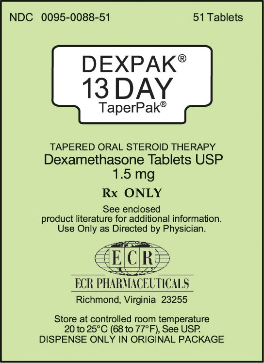 Image 0 of Dexpak 13 Day 1.5mg Tablets 1X51 each Mfg.by: E C R Pharmaceuticals USA Unit Do