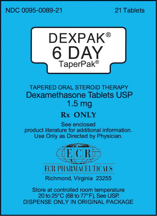 Dexpak 6 Day 1.5mg Tablets 1X21 each Mfg.by: E C R Pharmaceuticals USA Unit Dos