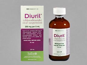 Diuril 250mg/5ml Suspension 240 Ml By Valeant Pharma 