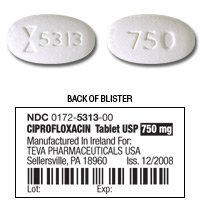 Image 0 of Ciprofloxacin Hcl 750 Mg Tabs 100 By Teva Pharma.