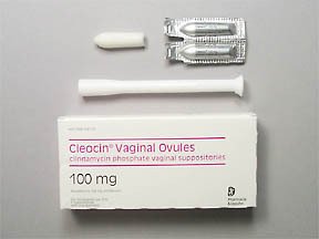 Cleocin 100mg Suppository 1X3 each Mfg.by: Pfizer USA