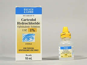 Carteolol Hcl 1% Drops 10 Ml By Valeant Pharma.