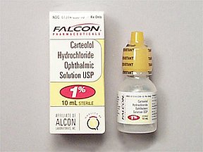 Carteolol Hcl 1% Drops 10 Ml By Sandoz Falcon.