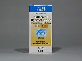 Image 0 of Carteolol Hcl 1% Drops 5 Ml By Valeant Pharma.