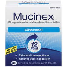 Mucinex Expectorant 600 mg Tablets 40