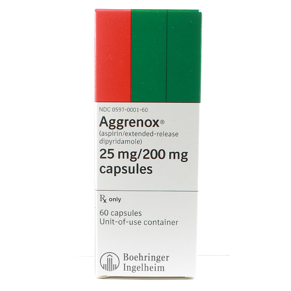 Aggrenox 200-25 Mg Caps 60 By Boehringer Ingelheim.