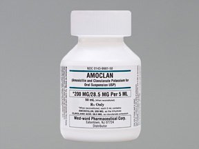Amoclan 200-28.5mg/5ml Powder Oral Suspension 50 Ml By WestWard Pharma