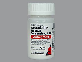 Amoxicillin 200-5 Mg-Ml Suspension 50 Ml By Sandoz Rx