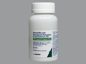 Amoxicillin-Clav K 600-5 Mg/Ml Suspension 75 Ml By Sandoz Rx.