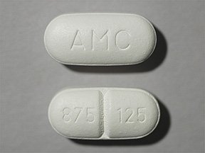 Image 0 of Amoxicillin-Clav K 875-125 Mg 100 Tabs By Sandoz Rx.