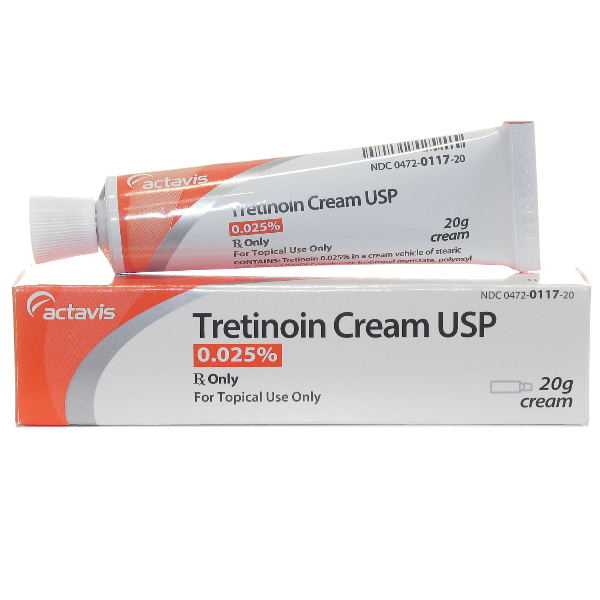 Tretinoin 0.025% Cream 20 Gm By Actavis Pharma.