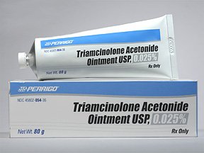 Triamcinolone Acetonide .025% Ointment 80 Gm By Perrigo Pharm Co.