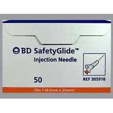 Image 0 of BD safety Glide Needle 1''25G 50 Ct By Bd Inc.
