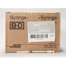 Image 0 of BD Tb Syringe 1/2'' 27Gx1 Ml 100 Ct By Bd Inc.