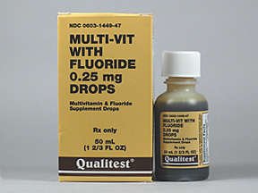 Multivitamins With Fluoride 0.25 mg Drop 50 Ml By Qualitest Products 