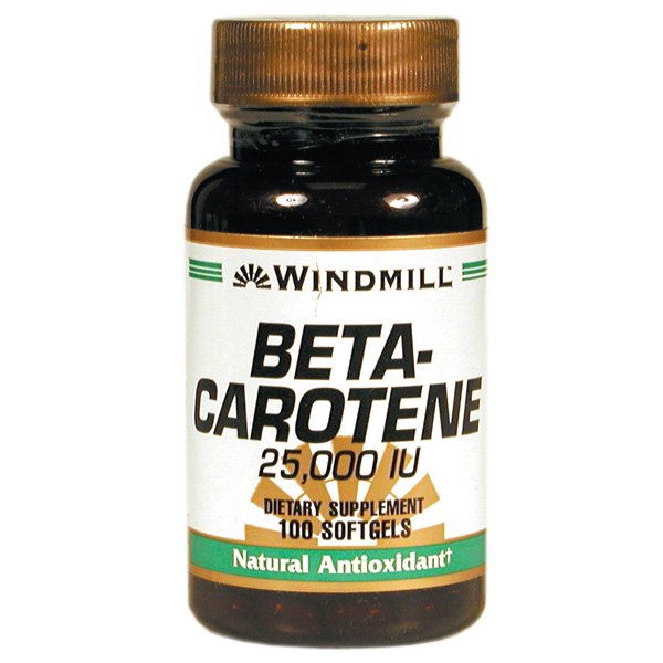Beta Carotene 25,000 Iu 100 Soft Gels