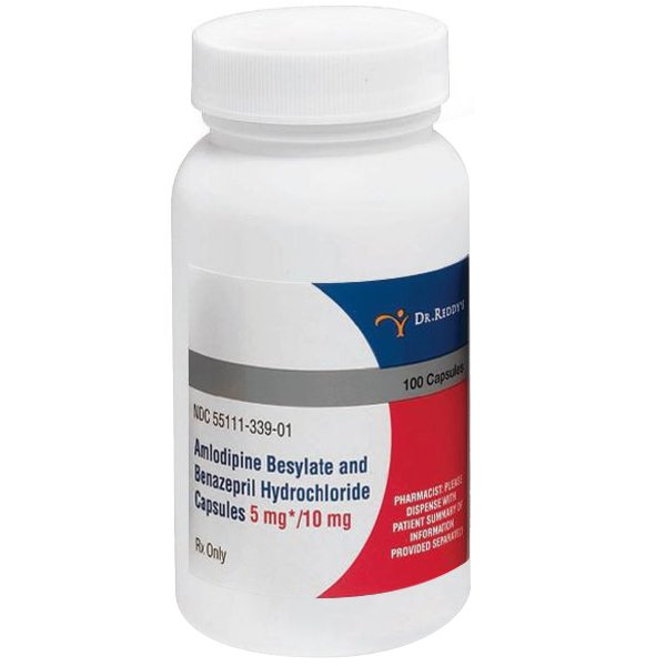 Image 0 of Amlodipine/Benazepril Generic Lotrel 5-10 Mg Caps 100 By Dr. Reddys.