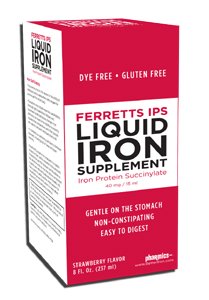 Ferretts Ips 40mg/15ml Iron Supplement Liquid 8 oz