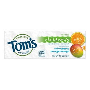 Toms of Maine Anticavity Children Outrageous Orange-Mango Toothpaste 4 Oz