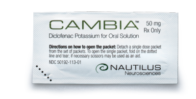 Image 0 of Cambia 50mg Packets 1X9 each Mfg.by: Depomed Inc