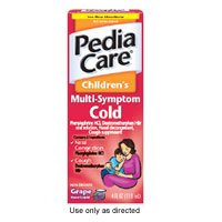 PediaCare Childrens Multi-Symptom Cold Relief Liquid Grape Flavor - 4 oz