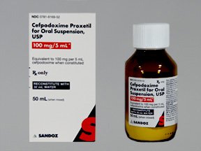 Cefpodoxime Proxetil 100mg/5ml Powder Solution 50 Ml By Sandoz Rx