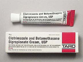 Clotrimazole/Betamethasone Dip 1-0.05% Cream 15 Gm By Taro Pharma.