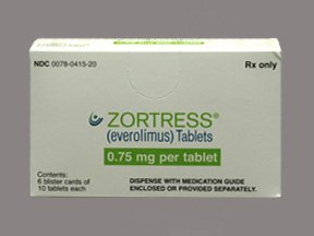 Zortress 0.75 Mg Tablets 60 By Novartis Pharma.