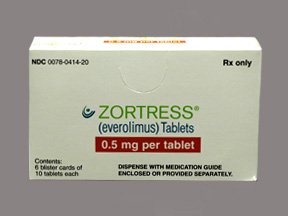 Zortress 0.50 Mg Tablets 60 By Novartis Pharma 