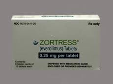 Zortress 0.25 Mg Tablets 60 By Novartis Pharma. 