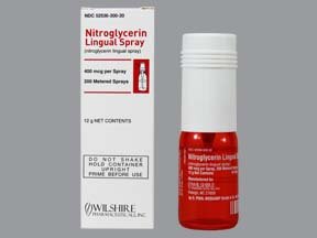 Image 0 of Nitroglycerin 400 Mcg Pump Spray 4.9 Gm By Wilshire Pharma