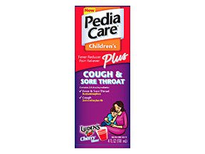 Image 0 of Pediacare Plus Cough and Sore Throat Cherry Liquid4 oz