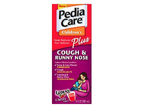 Pediacare Plus Cough and Runny Nose Cherry Liquid 4 oz