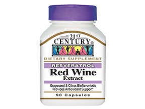 Image 0 of 21St Century Resveratrol Red Wine 90 Caplets