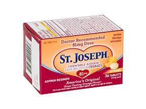 Image 0 of St. Joseph Aspirin 81 Mg Enteric Coated Tablets 36