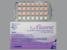 Altavera 0.15-0.03 Mg 3 x 28 Tabs By Sandoz Rx.