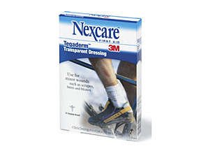 Nexcare Tegaderm Transparent Dressing 4 Inch X 4 3/4 Inch 4 Ct.