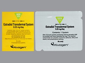 Estradiol Generic Climara 0.05mg/Day Patches 4 By Alvogen Inc