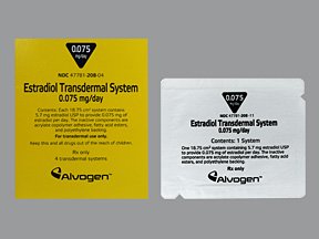 Image 0 of Estradiol Generic Climara 0.075mg/Day Patches 4 By Alvogen Inc.
