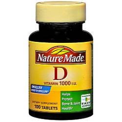 Nature Made Vitamin D 1000 I.U. Tablets 100