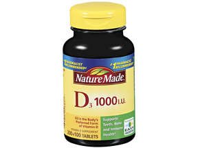 Nature Made Vitamin D3 1000 IU Tablets 300