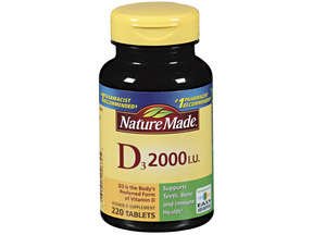 Nature Made Vitamin D3 2000IU Tablets 220