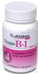 Image 0 of Thiamine B1 100 Mg 100 Tabs By Plus Pharmaceutical