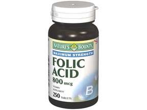 Image 0 of Nature's Bounty Folic Acid 0.8 Mg 250 Tablets