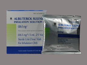 Image 0 of Albuterol Sulfate 0.21Mg/Ml Innhalation Ampoules 25X3 Ml Unit Dose By Mylan