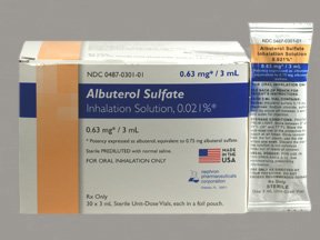 Albuterol Sulfate 0.63Mg/3Ml Innhalation Ampoules 30X3 Ml Unit Dose By Nephron.