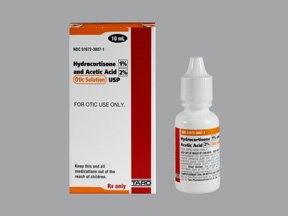 Acetic Acid/Hydrocortisone 2-1% Drop 10 By Taro Pharma