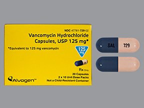 Image 0 of Vancomycin 125 Mg Caps 20 Unit Dose By Alvogen Inc. 