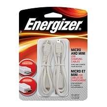 Energizer USB Charging Cables Micro & Mini 2 pk